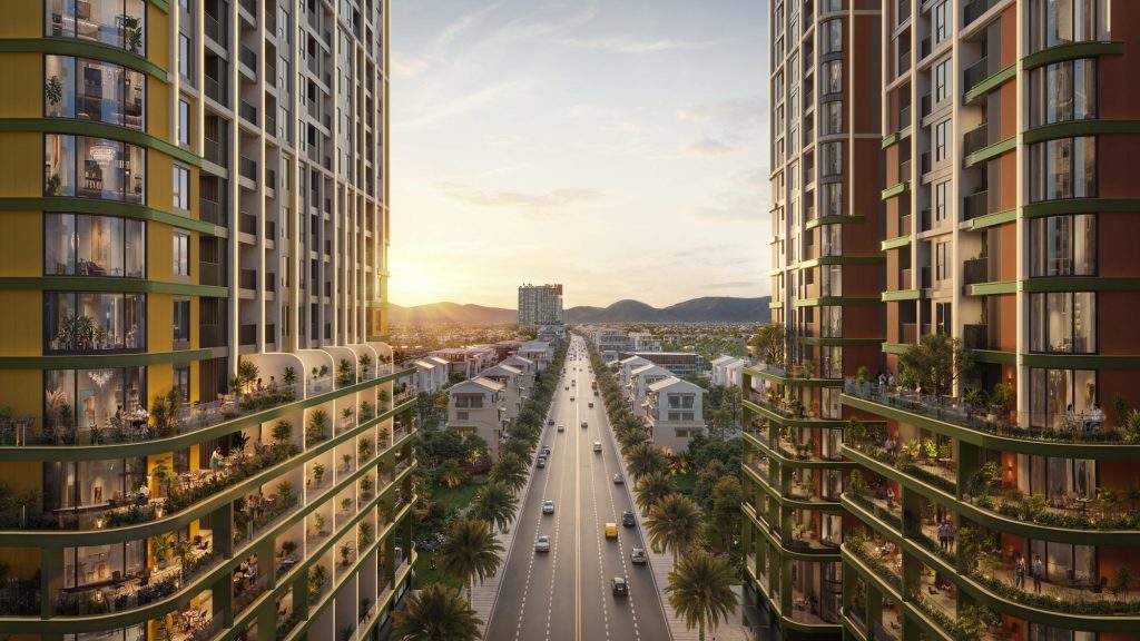 Tầm nhìn cảnh quan thiên nhiên của căn hộ Sun Group Nam Đà Nẵng