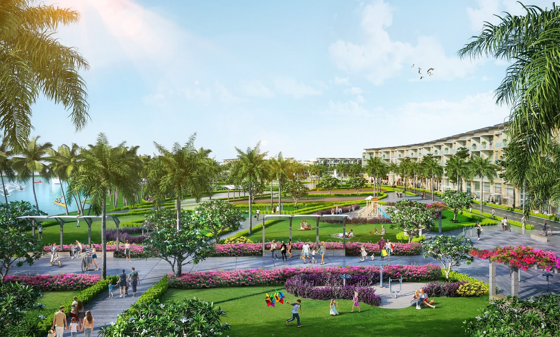 Cư dân FourS Tower hưởng trọn hệ tiện ích đẳng cấp từ khu đô thị Sun Riverpolis. Ảnh minh họa: Sun Property.