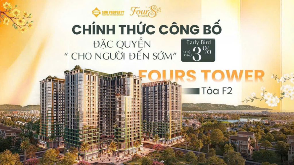 FourS Tower F2 dự kiến ra hàng ngày 26/09/2026 – Early Bird 3% cho khách hàng booking sớm