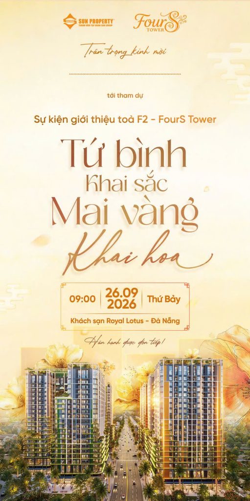 Thư mời sự kiện giới thiệu toà F2 dự án FourS Tower